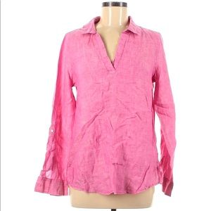 pink 100% linen top